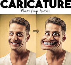 极品PS动作－漫画怪咖：Caricature Photoshop Action